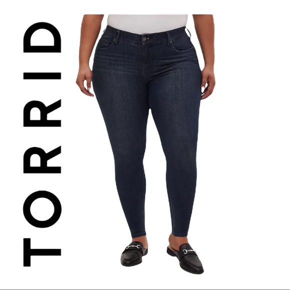 torrid Denim - BOMBSHELL SKINNY JEAN PREMIUM STRETCH DARK WASH